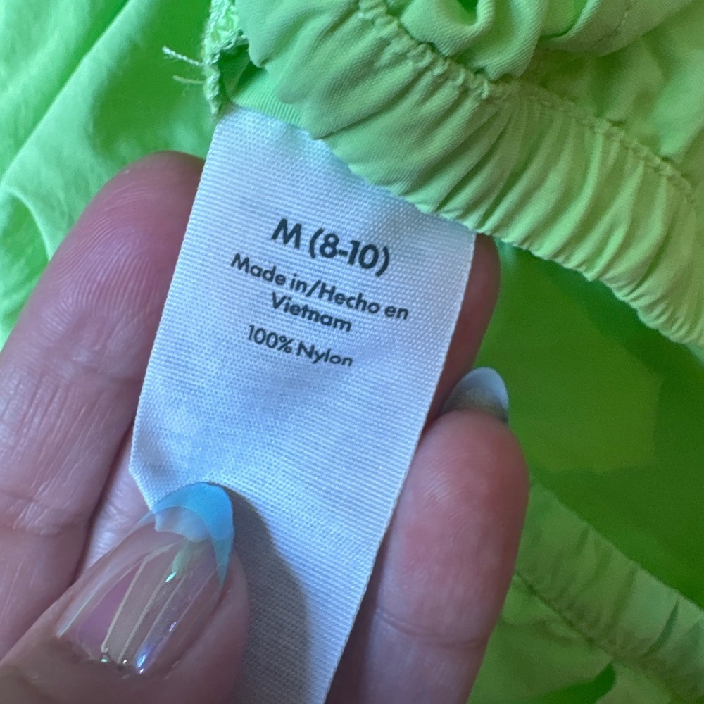 No Boundaries Cargo Pants Womens Neon Green Nylon Utility Y2K SIZE M 8-10 - Picture 7 of 7